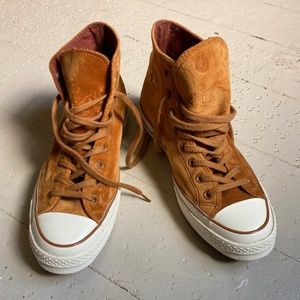 RARE Brown Velvet Converse All Star High Tops